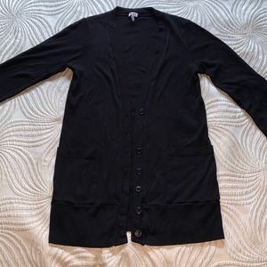Splendid comfy black cardigan with adjustable sleeves